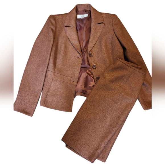Le Suit Petite Jackets & Blazers - EUC Le Suit Skirt and Blazer Suit Set, Burnt Orange Le Suit Petite Skirt Set, 2P